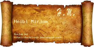 Heibl Mirjam névjegykártya